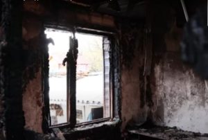 Сгоревшая квартира в Алексине
